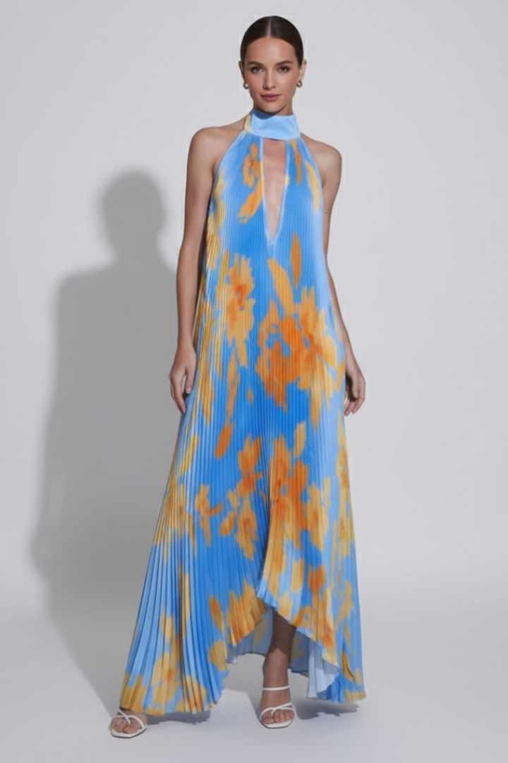 Payton | Women’s Sleeveless Pleated Skirt Maxi Dress