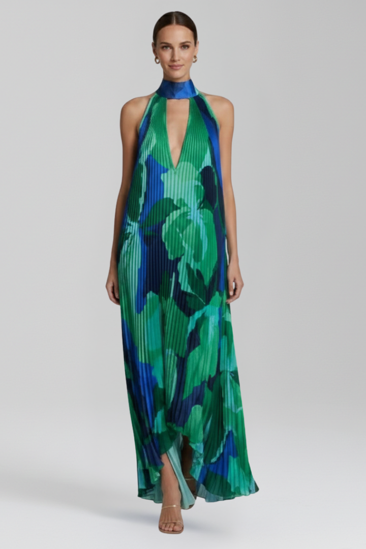 Payton | Women’s Sleeveless Pleated Skirt Maxi Dress